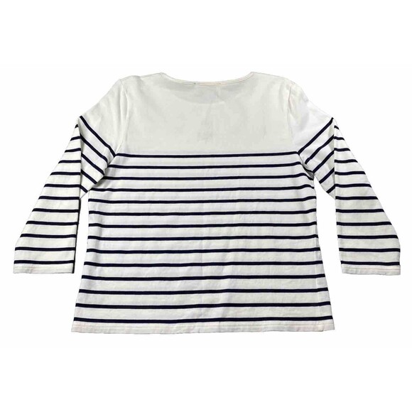 NORTONSTUDIO women Top Striped With Embroidered Anchor And Stars Size S. Stretch - Picture 2 of 4